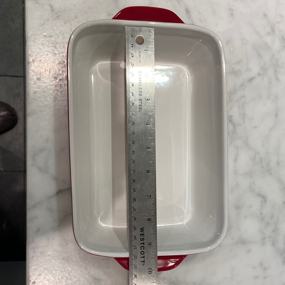 Kitchenaid 9”x 6”Red Ceramic Baking Dish - Picture 3 of 9